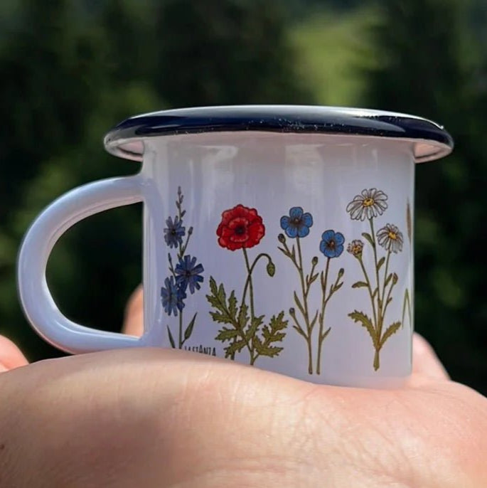 Tazza In Metallo Smaltato Les Vrais Eros – Foresta – 8,6 X 8,8 Cm – Prodotta In Francia