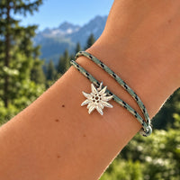 Edelweiss - Paracord bracelet and satin 925 silver 