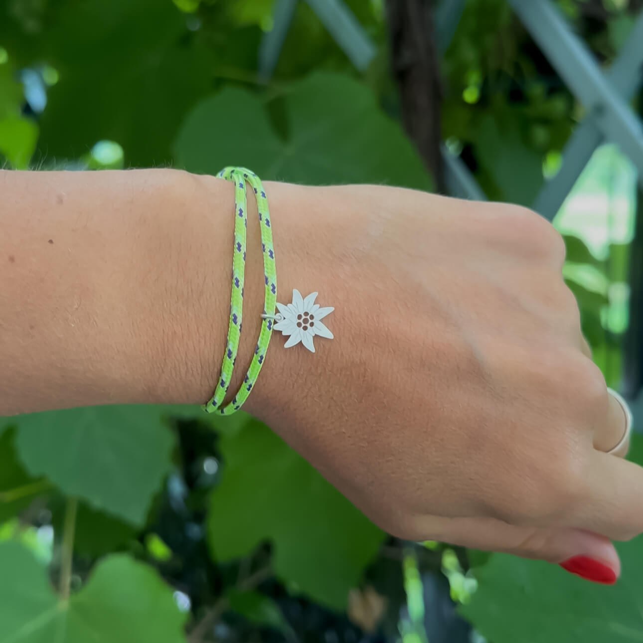 Charm Stella Alpina In Argento Sterling - Ciondolo 33mm Con Moschettone Per Bracciali - Foto 9