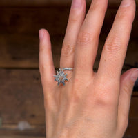 Anello stella alpina - argento 925