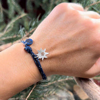 Stella alpina - Bracciale paracord e argento 925