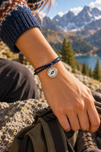 Bracciale Bussola in Acciaio e Paracord