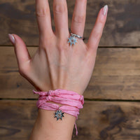 Stella alpina-Bracciale seta