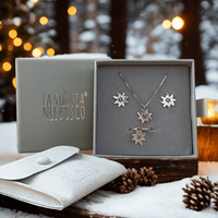 Stella delle Alpi- parure orecchini,collana e anello