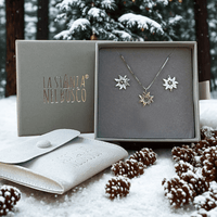 Stella delle Alpi- parure orecchini e collana