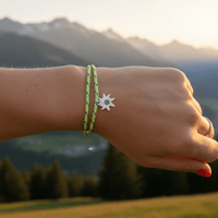 Stella alpina - Bracciale paracord e argento 925