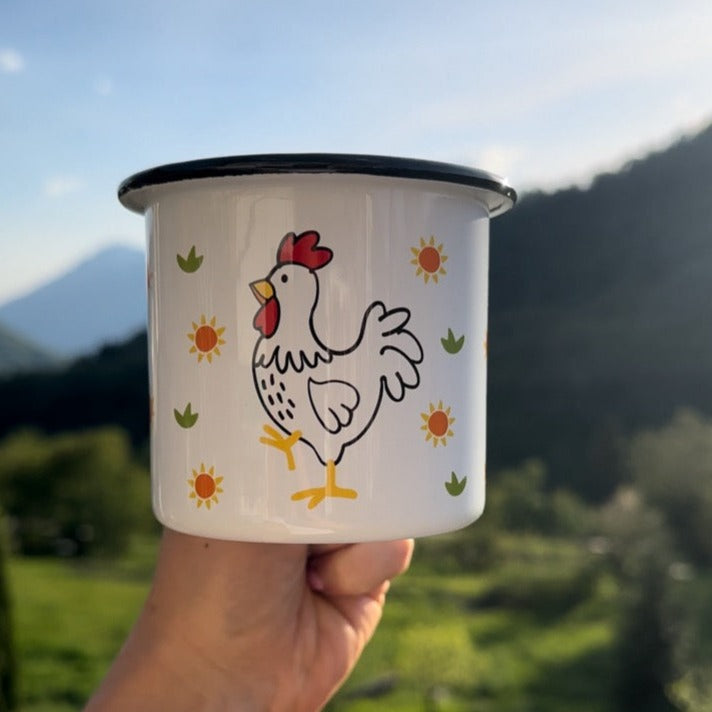 
                      
                        Vita di Campagna🐓🐥- Tazze in metallo smaltato
                      
                    