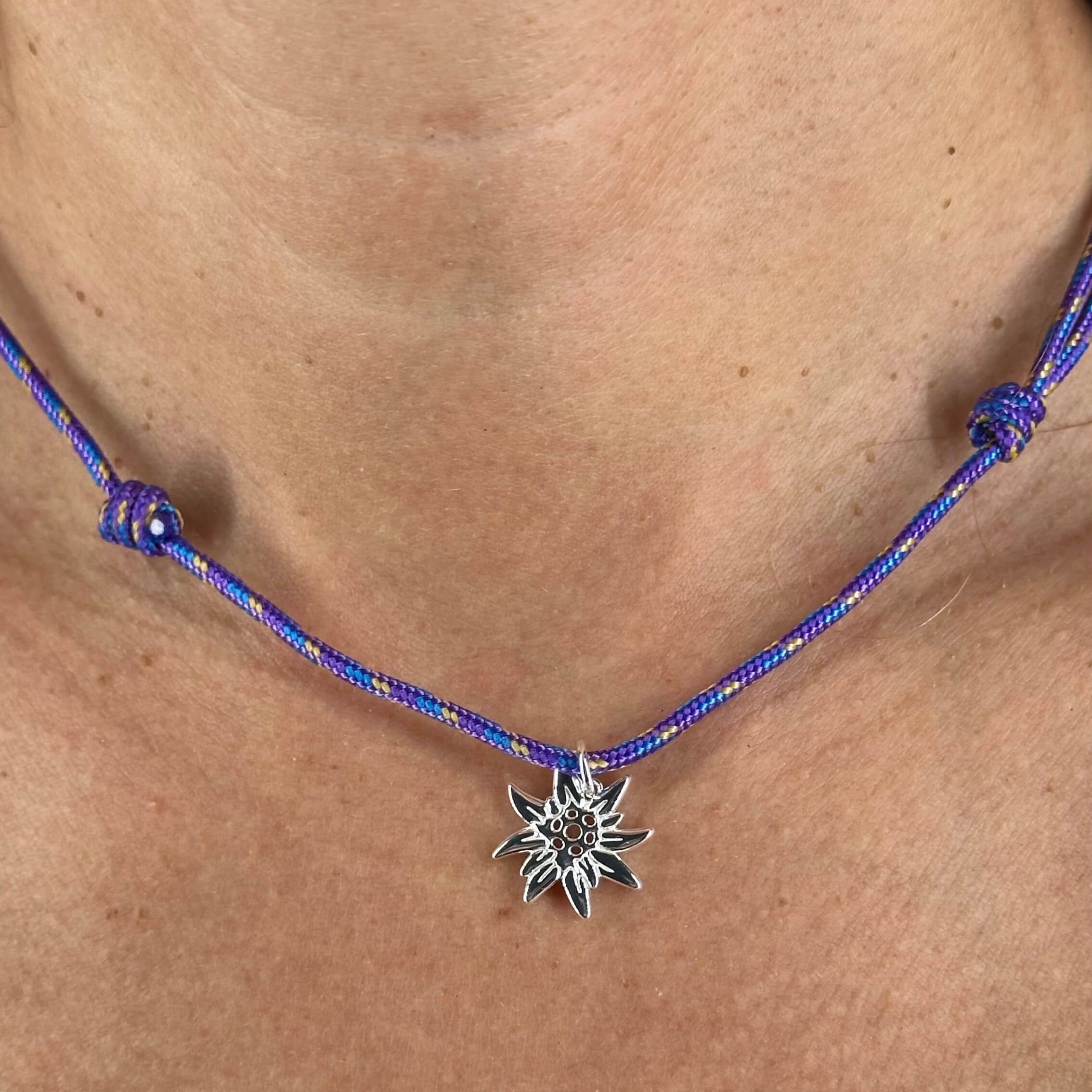 JO WISDOM Collana Stella Alpina In Argento 925, Con Catena Regolabile 45+5 Cm, Gioiello Elegante