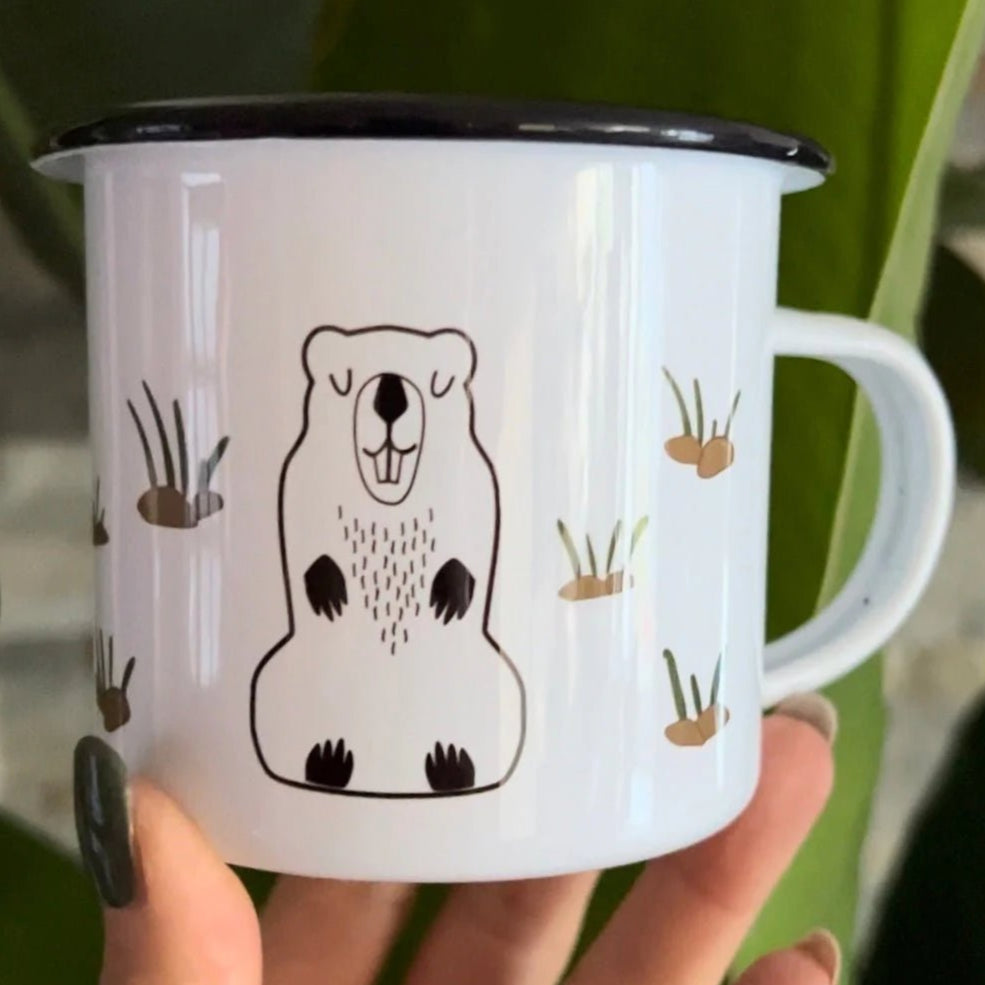 Marmotta - Tazza in metallo smaltato - La stanza nel bosco